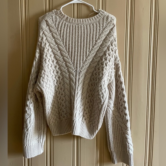 Dynamite Oversized Tan Knit Sweater - Picture 2 of 2